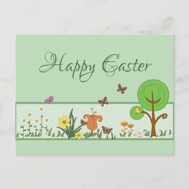Papierfrühling Ostern Postcard (Front)