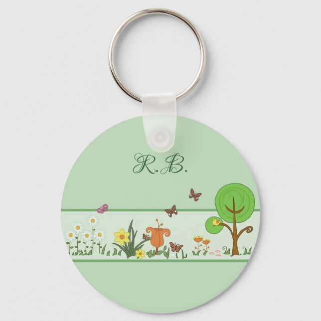 Papierfrühling personalisiert key ring (Front)