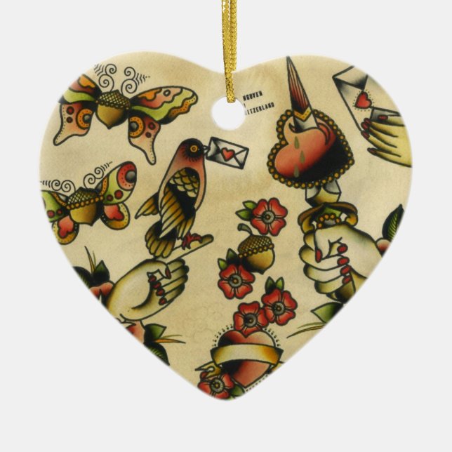 papigland ceramic tree decoration (Front)