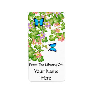 Papilio Ulysses Butterfly Bookplate Label