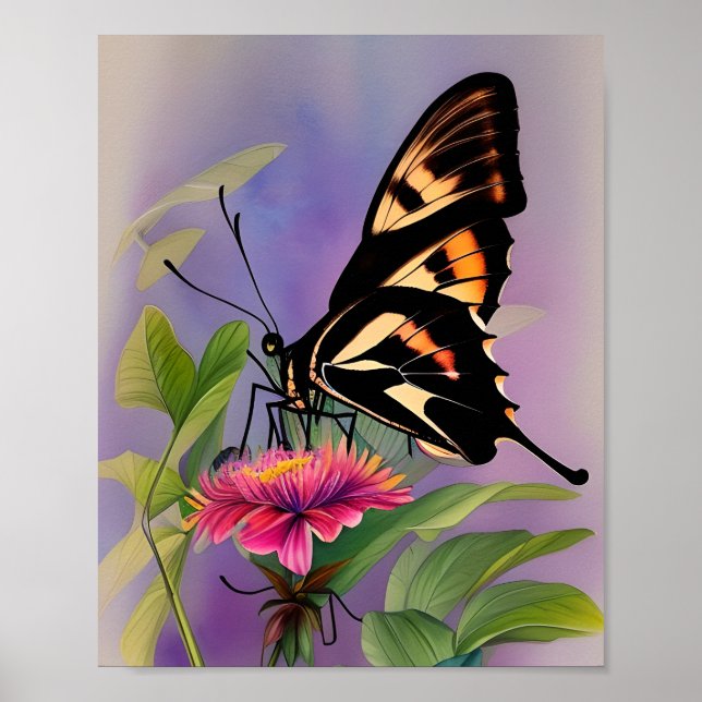 Papilio Ulysses Butterfly Triptych Poster (Front)