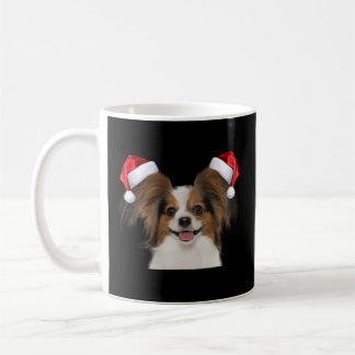 Papillion Fun Dog Santa Image Coffee Mug