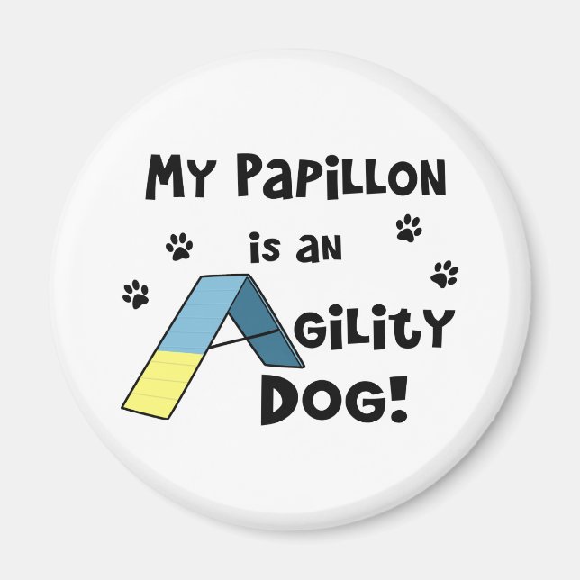 Papillon Agility Dog Magnet (Front)
