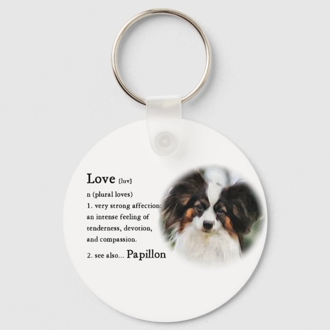 Papillon Art Gifts Key Ring (Front)