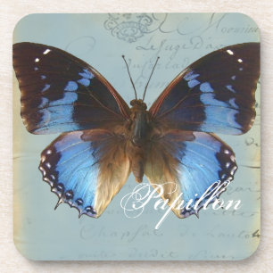 Papillon bleu coaster