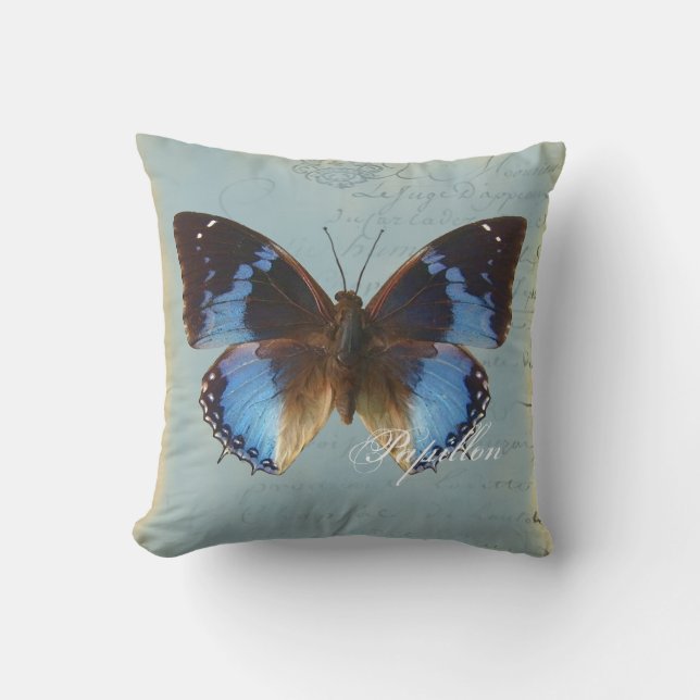 Papillon bleu cushion (Front)