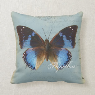 Papillon bleu cushion