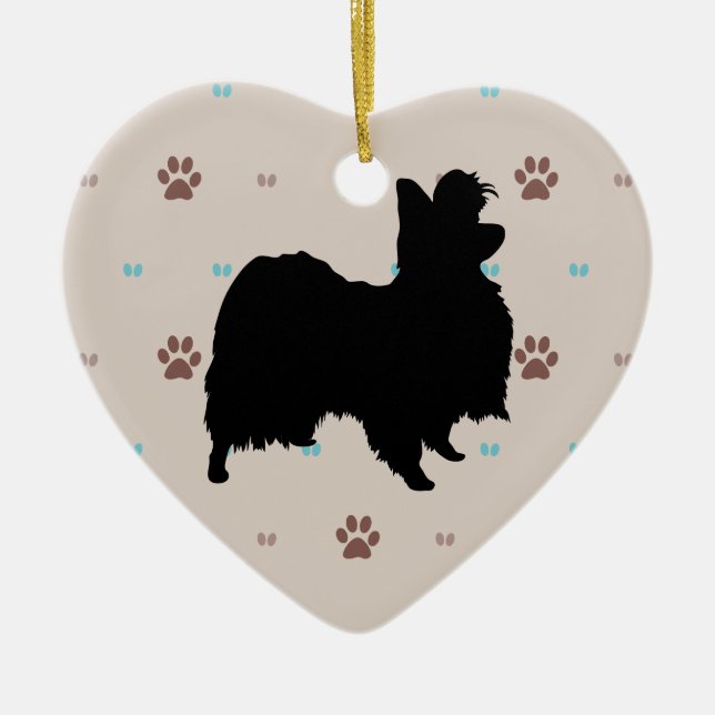 Papillon Ceramic Tree Decoration (Front)