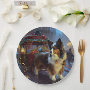Papillon Christmas Festive Season Paper Plate
