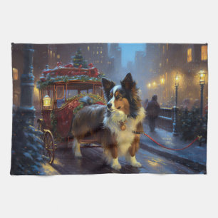 Papillon Christmas Festive Season Tea Towel