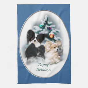 Papillon Christmas Gifts Tea Towel
