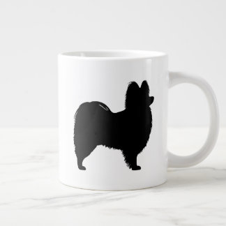 Papillon Dog Breed Silhouettes Large Coffee Mug