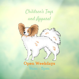 Papillon dog cartoon illustration