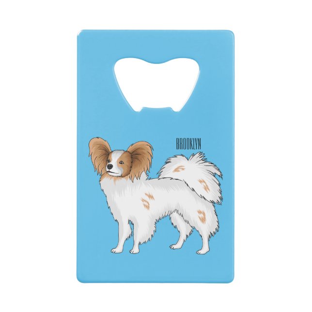 Papillon dog cartoon illustration (Front)