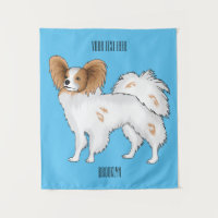 Papillon dog cartoon illustration