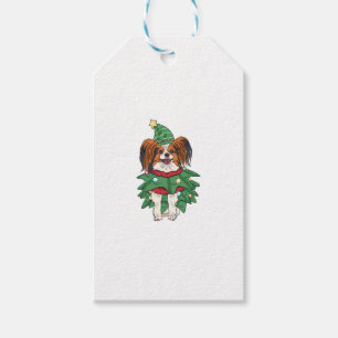 Papillon Dog Christmas Shirt Xmas Puppy Pet Papill Gift Tags