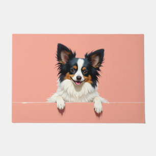 Papillon Dog Doormat Art