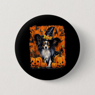 Papillon Dog Halloween 6 Cm Round Badge