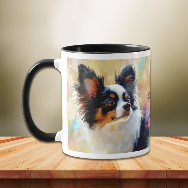 Papillon Dog Impressionistic Paint Mug (Creator Uploaded)