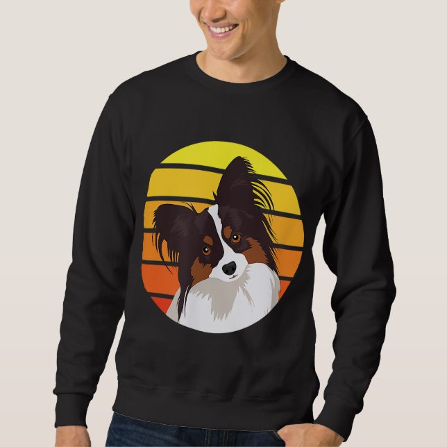 Papillon Dog Lover Gift Sweatshirt (Front)