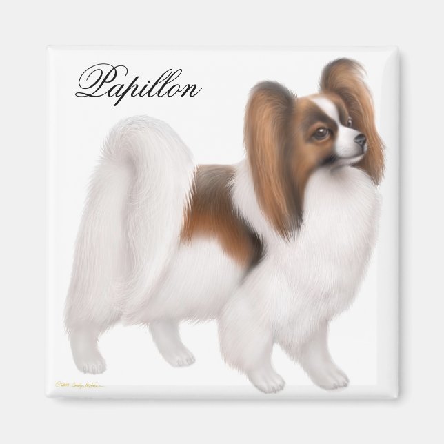 Papillon Dog Magnet (Front)