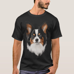 Papillon Dog Motif Pet Papillon Men Women Kids T-Shirt