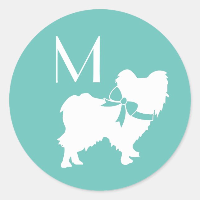 Papillon Dog Puppy Classic Round Sticker (Front)
