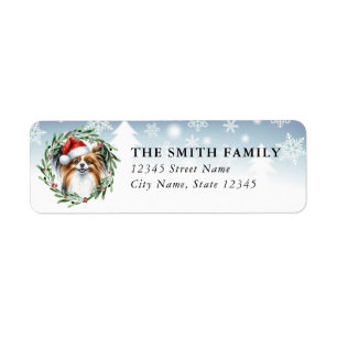 Papillon Dog Return Address Label