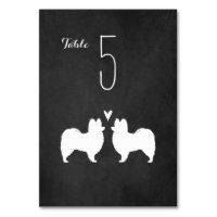 Papillon Dog Silhouettes Wedding Reception