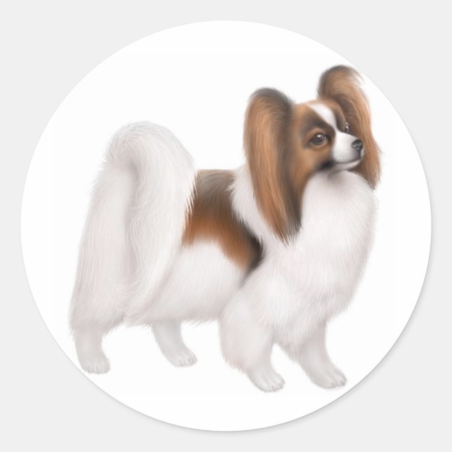 Papillon Dog Sticker (Front)