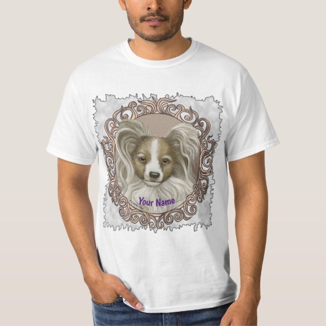 Papillon Dog  T-Shirt (Front)
