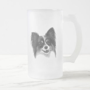 Papillon Frosted Glass Beer Mug