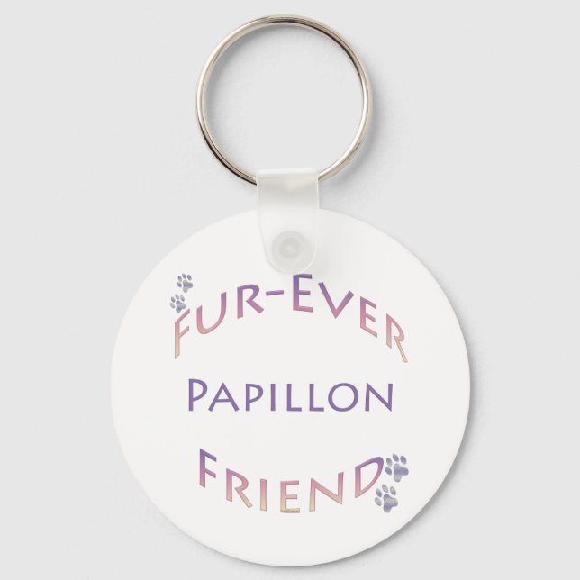 Papillon Furever Key Ring (Front)