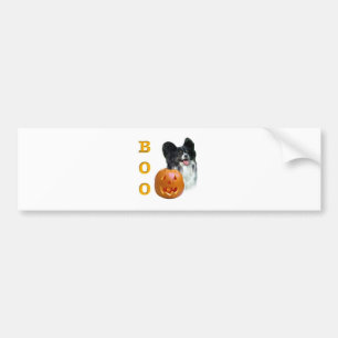 Papillon Halloween BOO Bumper Sticker