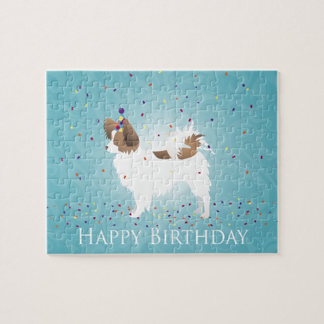 Papillon - Happy Birthday Jigsaw Puzzle (Horizontal)