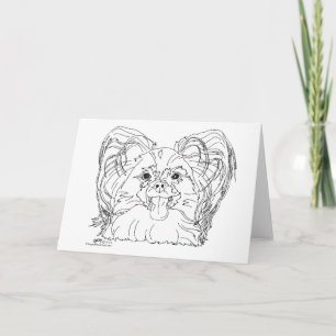 Papillon Head Study Card