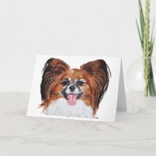 Papillon Head Study  Card