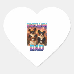 Papillon Heart Sticker