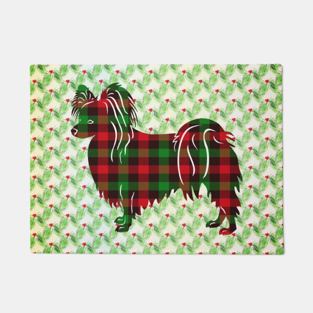 Papillon Holiday Doormat (Front)