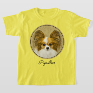 Papillon (Hound Tri) Painting - Original Dog Art T-Shirt