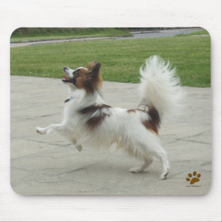 Papillon Jumping Mouse Pad