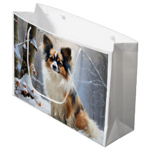 Papillon Let It Snow Christmas Large Gift Bag