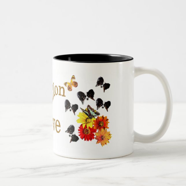 Papillon Lovers Gifts Two-Tone Coffee Mug (Right)