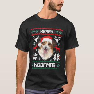 Papillon Merry Woofmas Gift For Christmas Dog Xmas T-Shirt