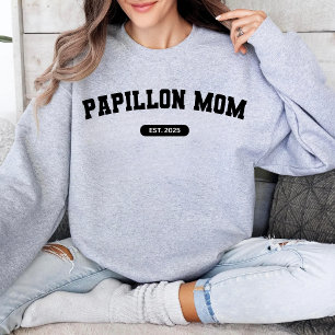 PAPILLON MOM Dog Mum Custom Birth Year Sweater