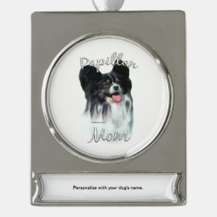 Papillon Mum 2 Silver Plated Banner Ornament