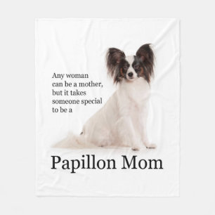 Papillon Mum Fleece Blanket
