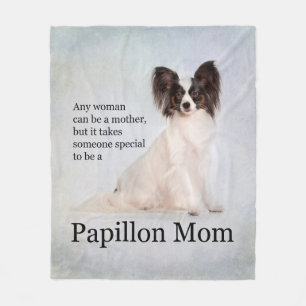 Papillon Mum Fleece Blanket
