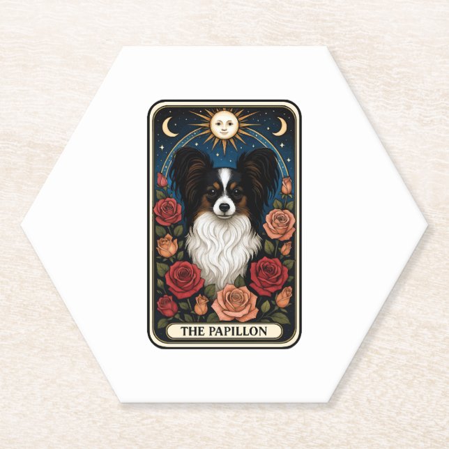 Papillon Paper Coaster (Front)