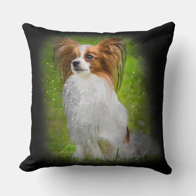 papillon,papilon,papillon dogs,papillon dog, cushion (Front)